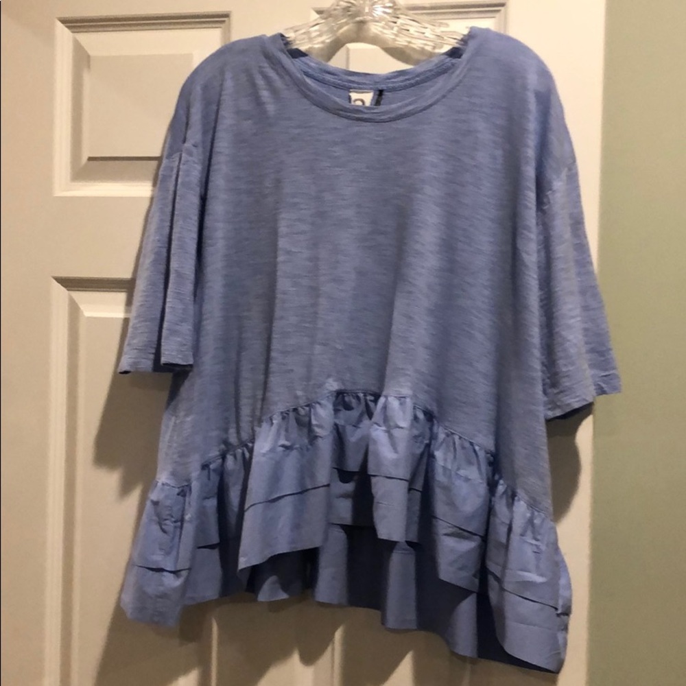 Anthropologie blue top